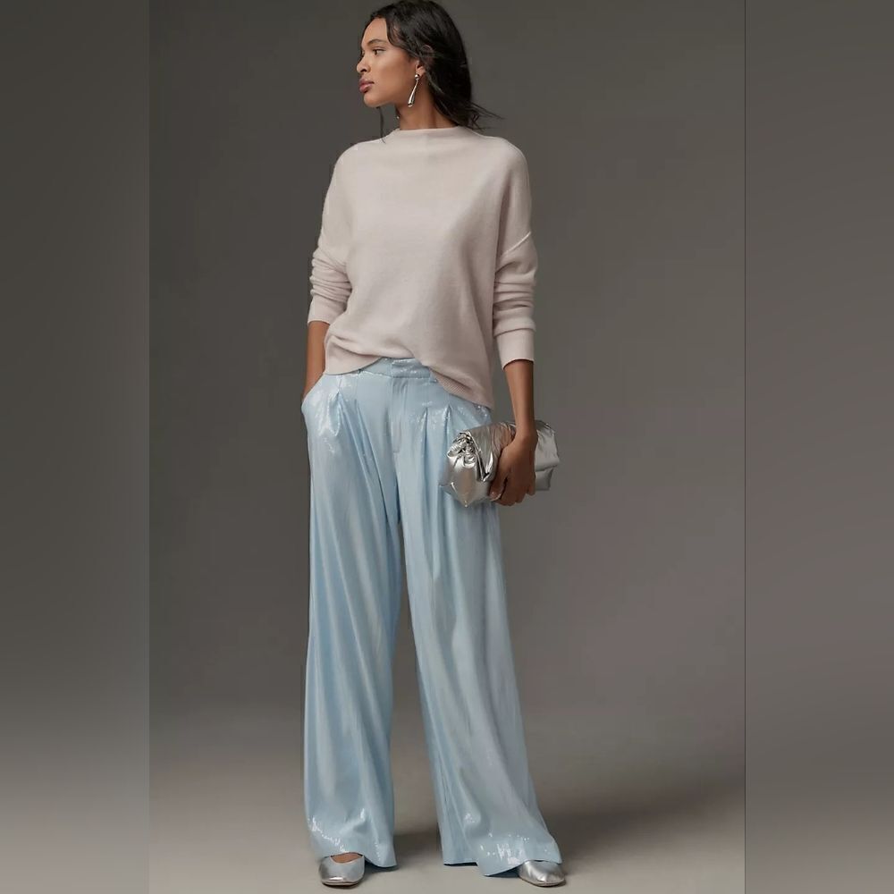 Anthropologie Light Blue Wide Leg Pants